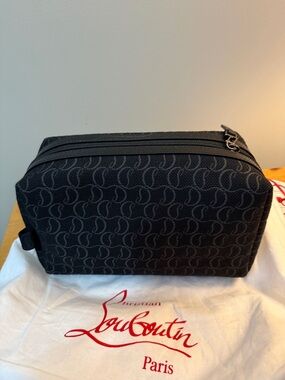 Christian Louboutin Black Monogram Toiletry Kit